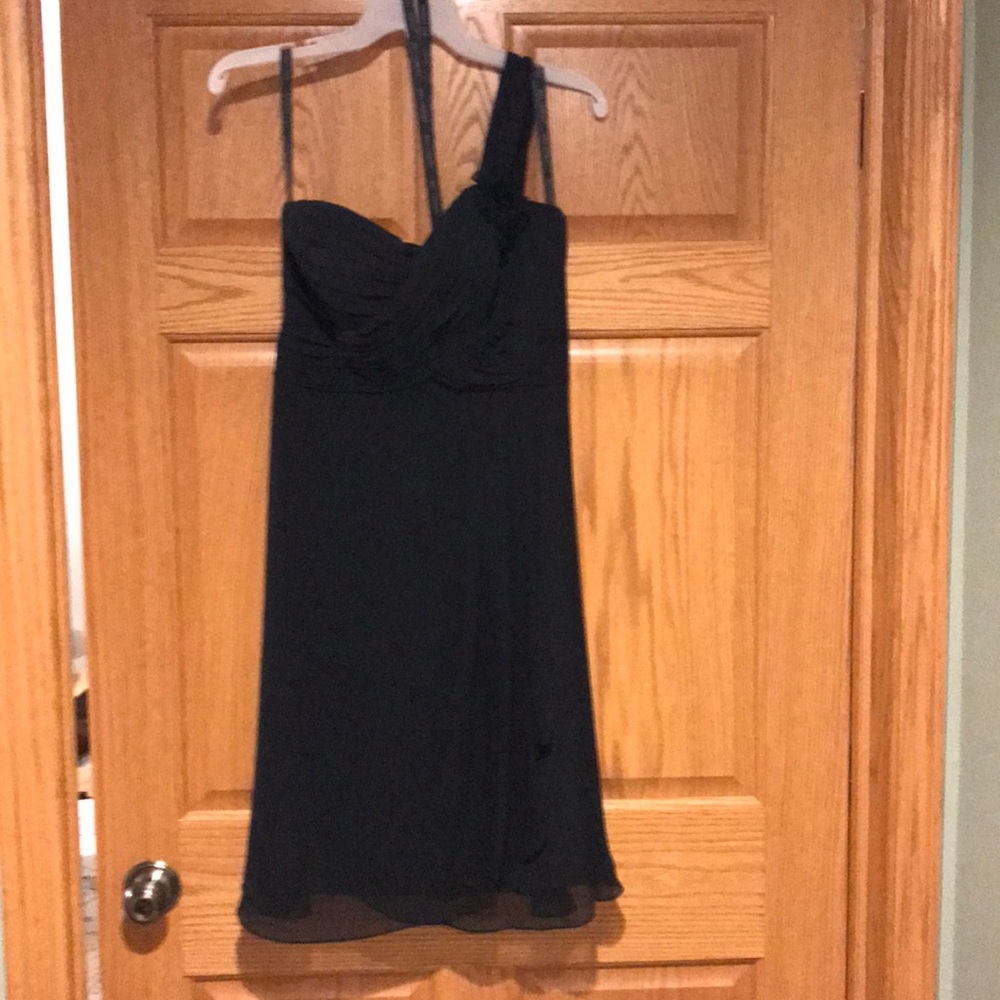 Bill Lavkoff black bridesmaid dress